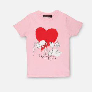 Camiseta infantil Araña rosa