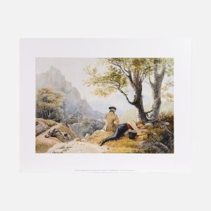Artistak mendietan atseden hartzen lamina, 1819