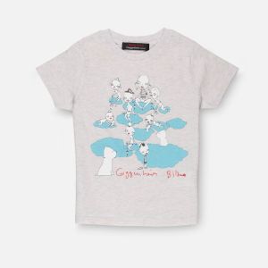 Camiseta infantil Nubes gris