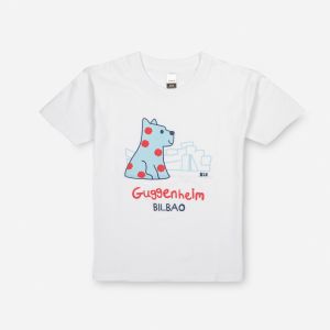 Children’s Puppy + Museum white t-shirt