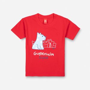 Children’s Puppy + Museum red t-shirt 