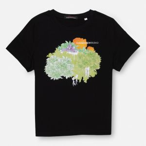 Camiseta Personajes y Museo, negro